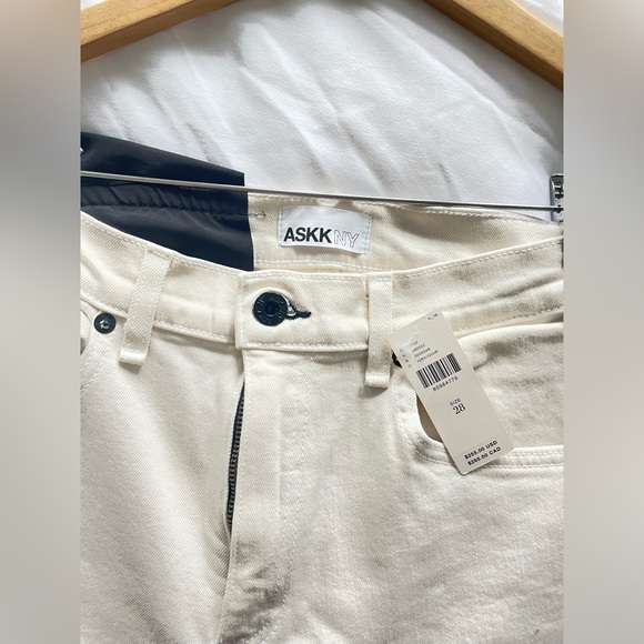 NWT anthro/AskkNy blue flare white jeans - Picture 3 of 7